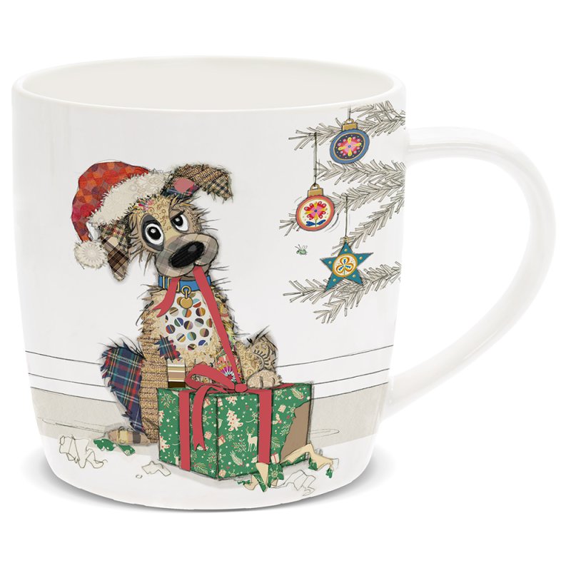 350ml Fine China Bug Art Mutt Dog Coffee Mug