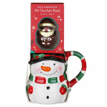 Snowman Santa Hot Chocolate Bomb Cocoa Drink Mug Christmas Gift Set