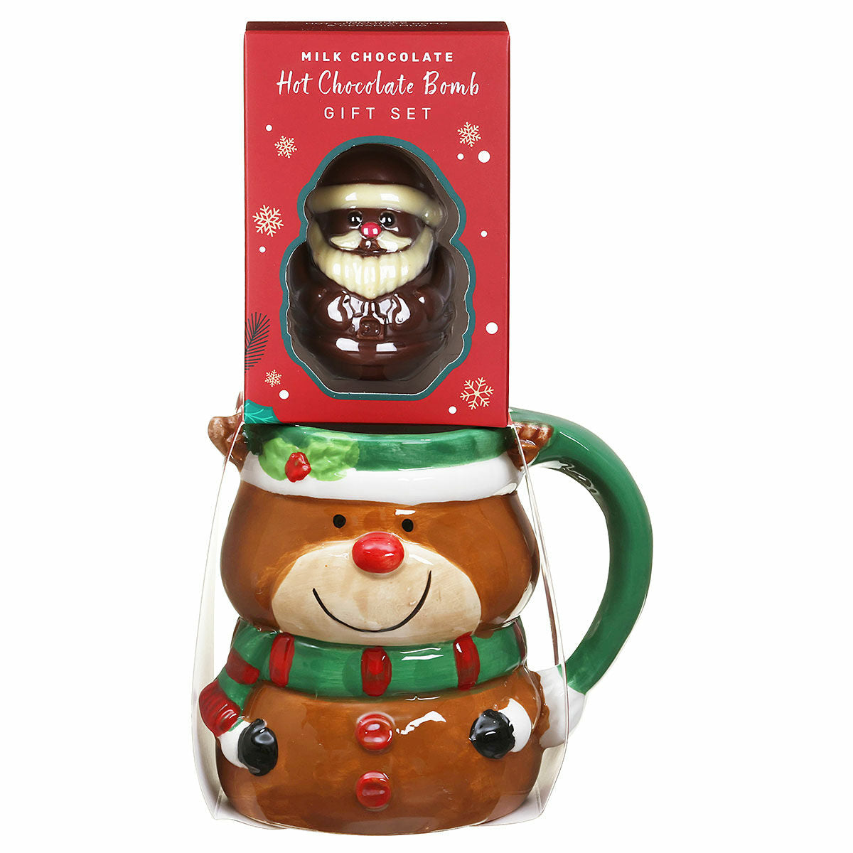 Reindeer Hot Chocolate Bomb Cocoa Drink Mug Christmas Gift Set