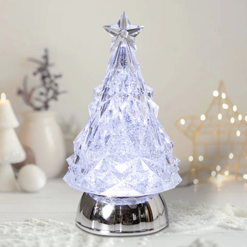 Water Swirling Colour Changing Christmas Tree LED Lamp