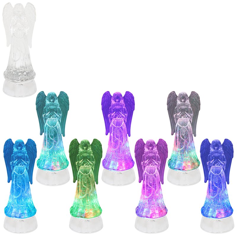 Angel Figurine Praying Light Ornament Colour Changing