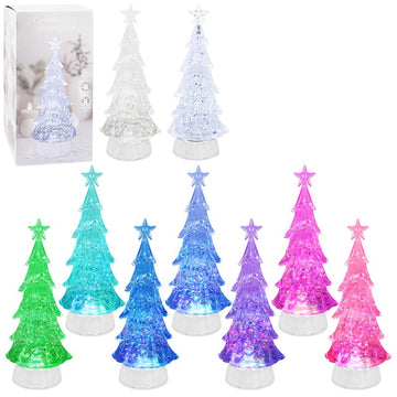Christmas Tree Glitter Water Lamp Light Colour Changing