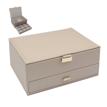 Beige Jewellery Box with Drawer Ring