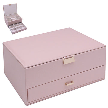 Pink Jewellery Box with Drawer Ring