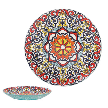 8.5" Blue Ceramic Tuscany Bohemian Plate
