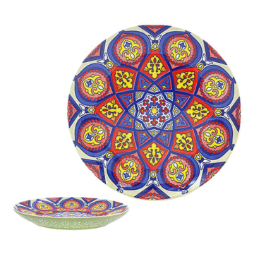 8.5" Green Ceramic Tuscany Bohemian Plate