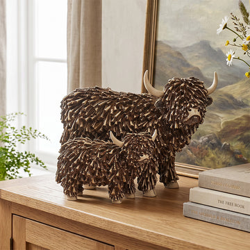 Highland Cow 23cm Figurine Resin Ornament