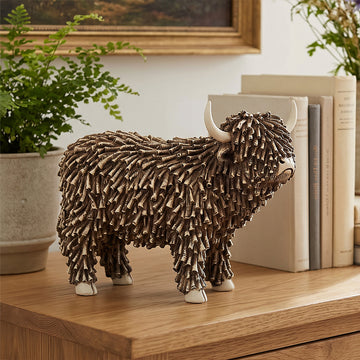 Highland Cow 23cm Figurine Resin Ornament