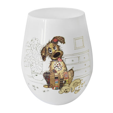 Stemless Gin Glass Bug Art Murphy Mutt Cup 580ml