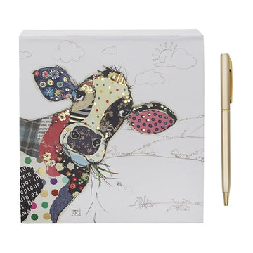 Bug Art Connie Cow Stationery Memo Pad With Pen