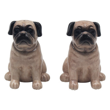 Pug Dog Shaped Ceramic Salt & Pepper Shaker Set