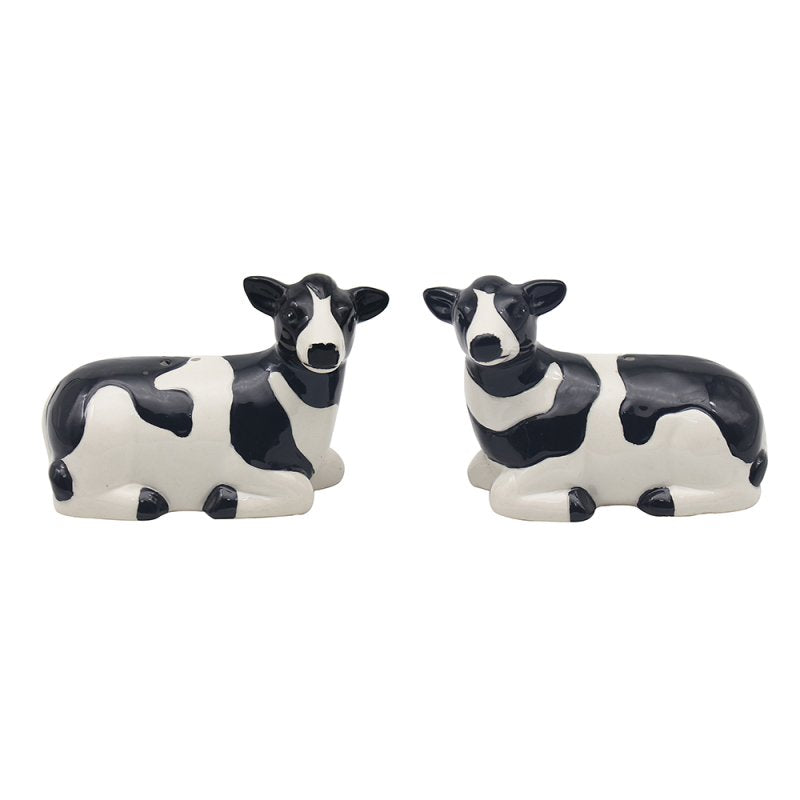 Cow Shaped Ceramic Salt & Pepper Shaker Set