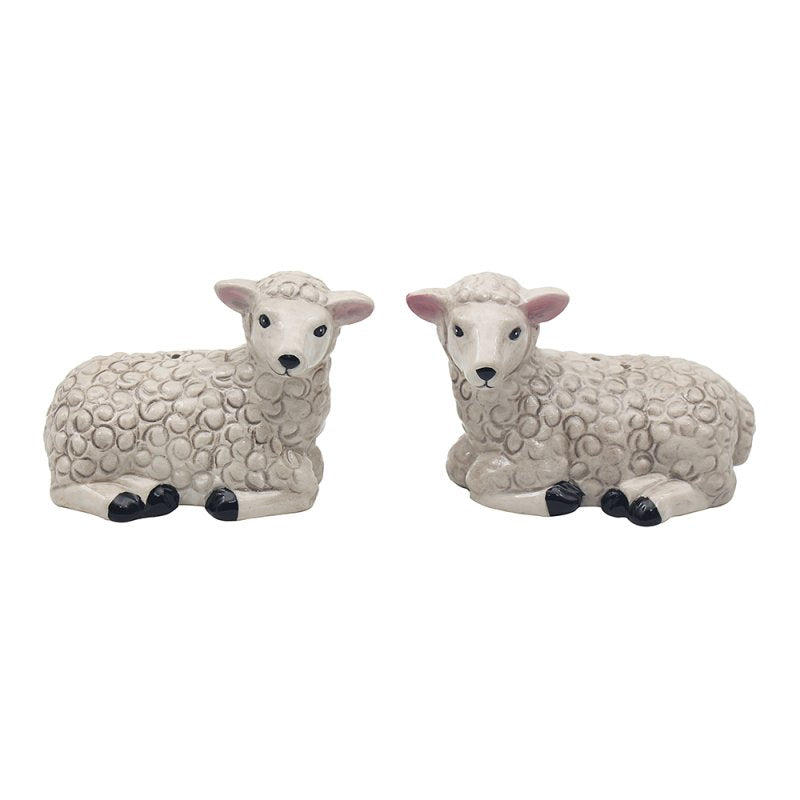 Sheep Shaped Ceramic Salt & Pepper Shaker Set