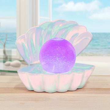 Pearlescent Clam Shell LED Night Light Colour Changing