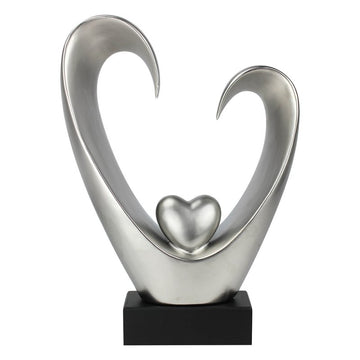 Silver Resin Heart Figurine