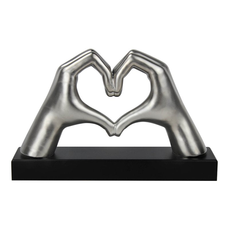 Silver Resin Loving Hands Figurine