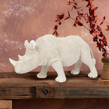 Rhinoceros Animal Resin Figurine