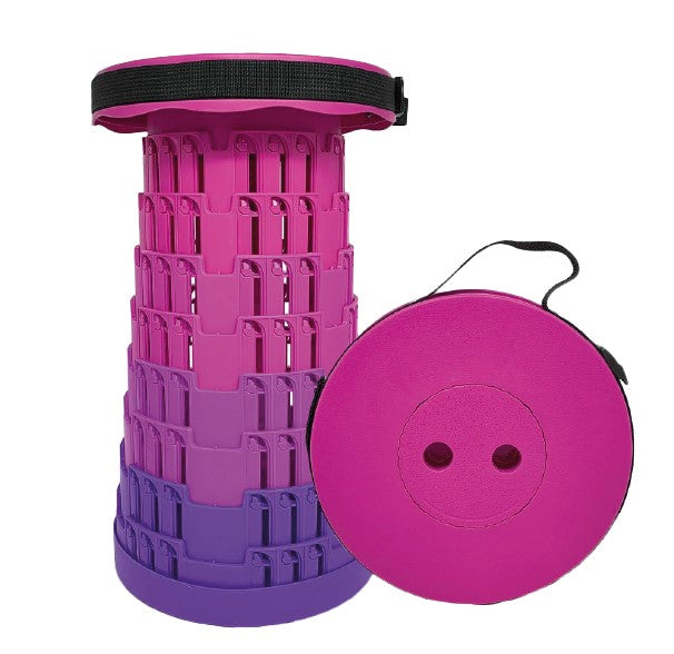 Purple Pink  Telescopic Folding Retractable Stool