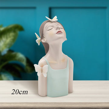 20cm Ceramic Green Papillon Chic Figurine