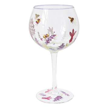 Lavender & Bees Gin Glass