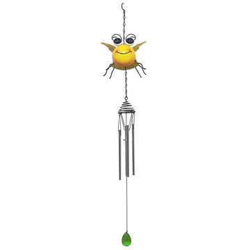 2Pcs Bright Eyes Yellow Bee Garden Wind Chimes