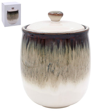 2Pcs 1L Ceramic Reactive Glaze Multipurpose Canisters