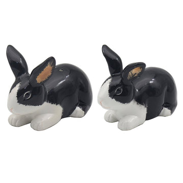 Ceramic Rabbits Salt & Pepper Shakers