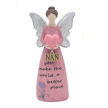 Pink Nan Angel Figurine Display Home Ornament