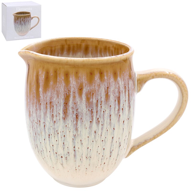 Reactive Glaze 700ml Jug Ceramic Pitcher Vintage