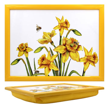 Yellow Daffodil Bee-tanical Floral Series Laptray