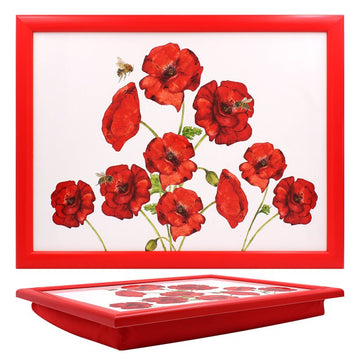 Red Poppies Bee-tanical Floral Series Laptray
