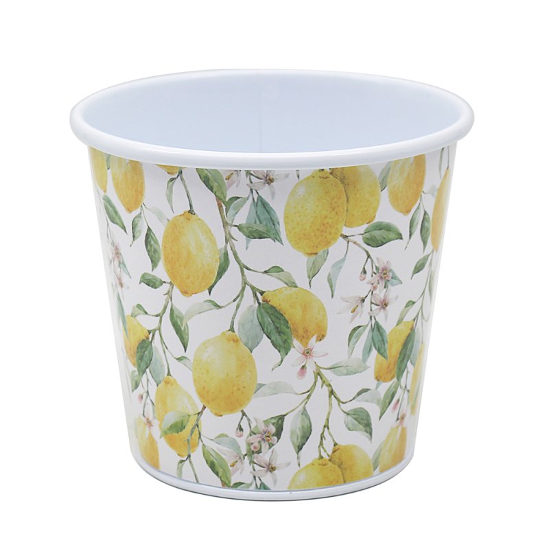 Metal Round 0.6L Lemon Grove Planter