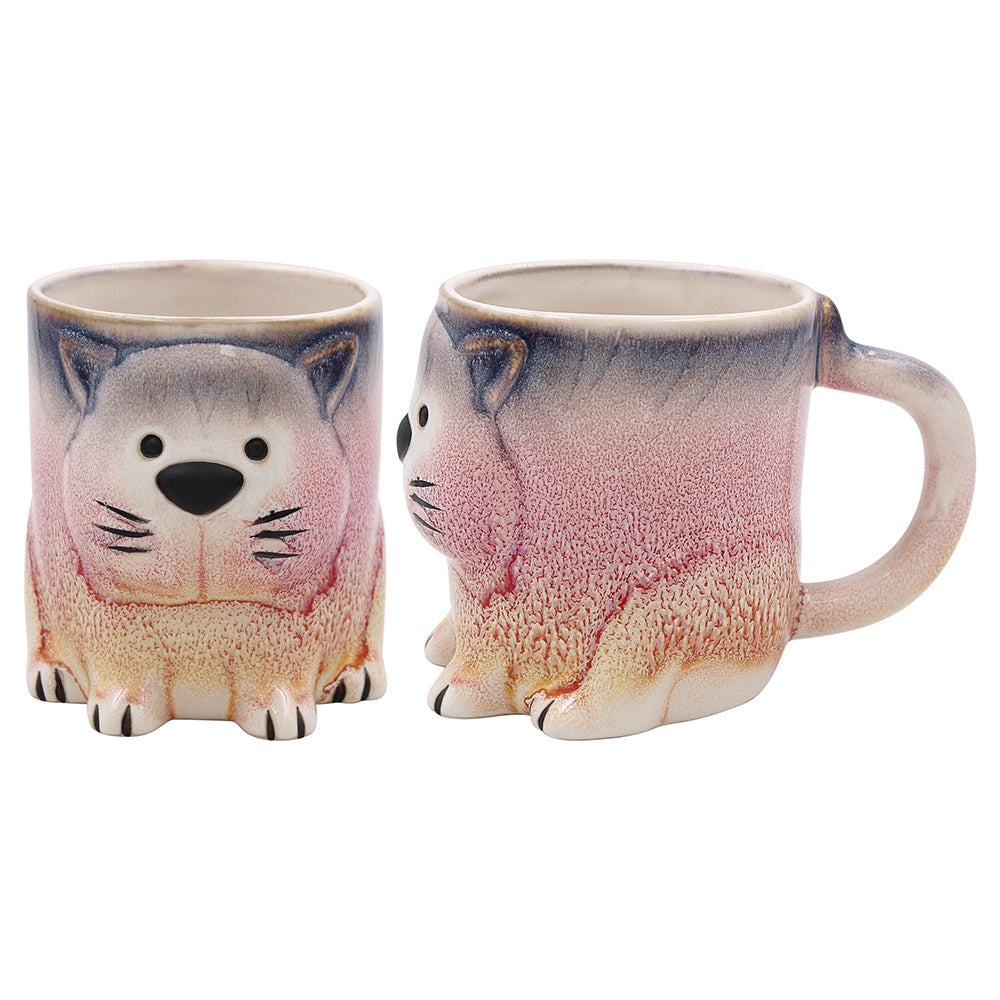 350ml Reactive Glazed Faithful Friends Cat Ceramic Mug