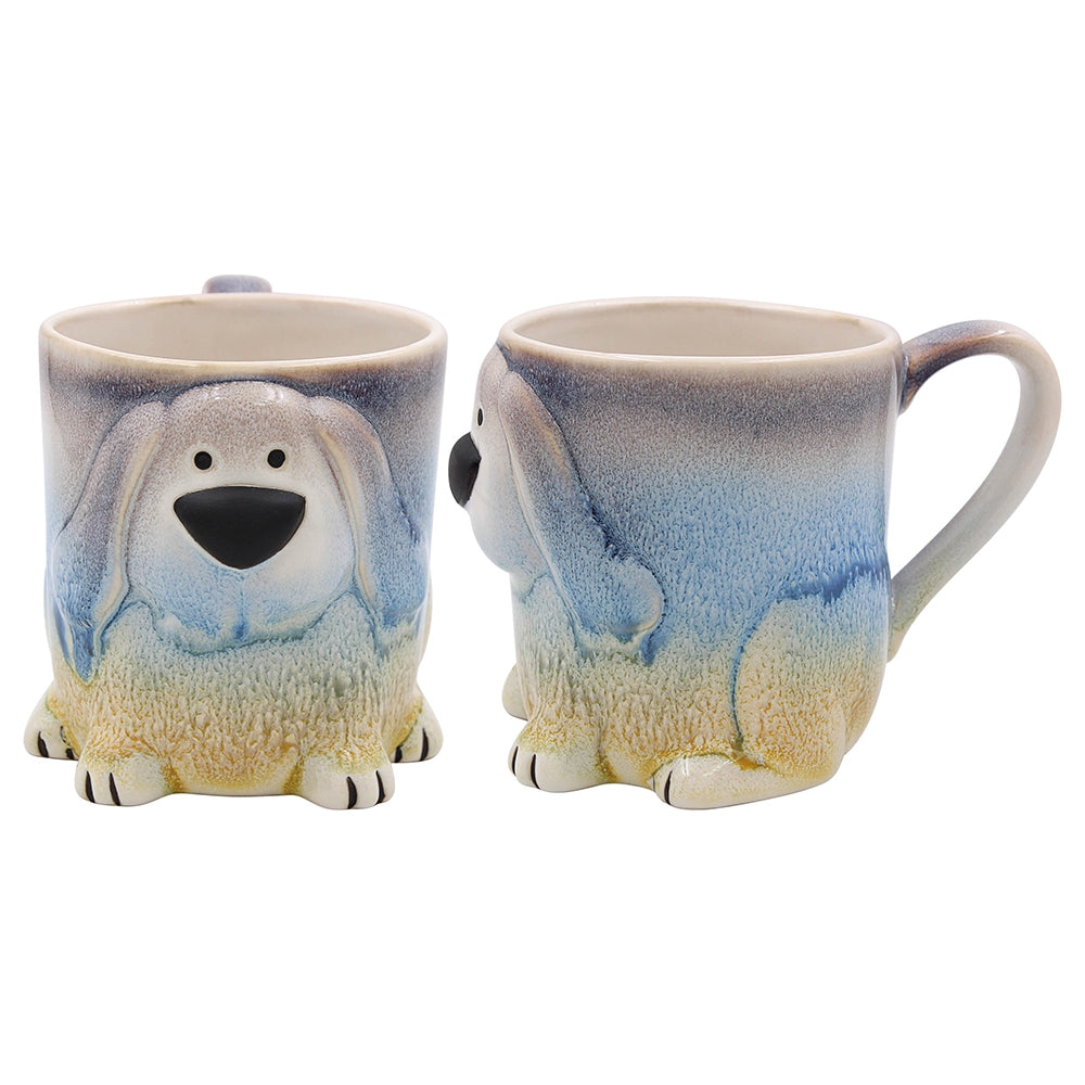 350ml Reactive Glazed Faithful Friends Dog Ceramic Mug