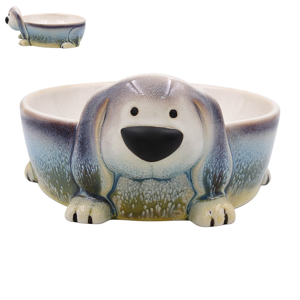 Faithful Friends Dog Food Ceramic Pet Feeder Bowl