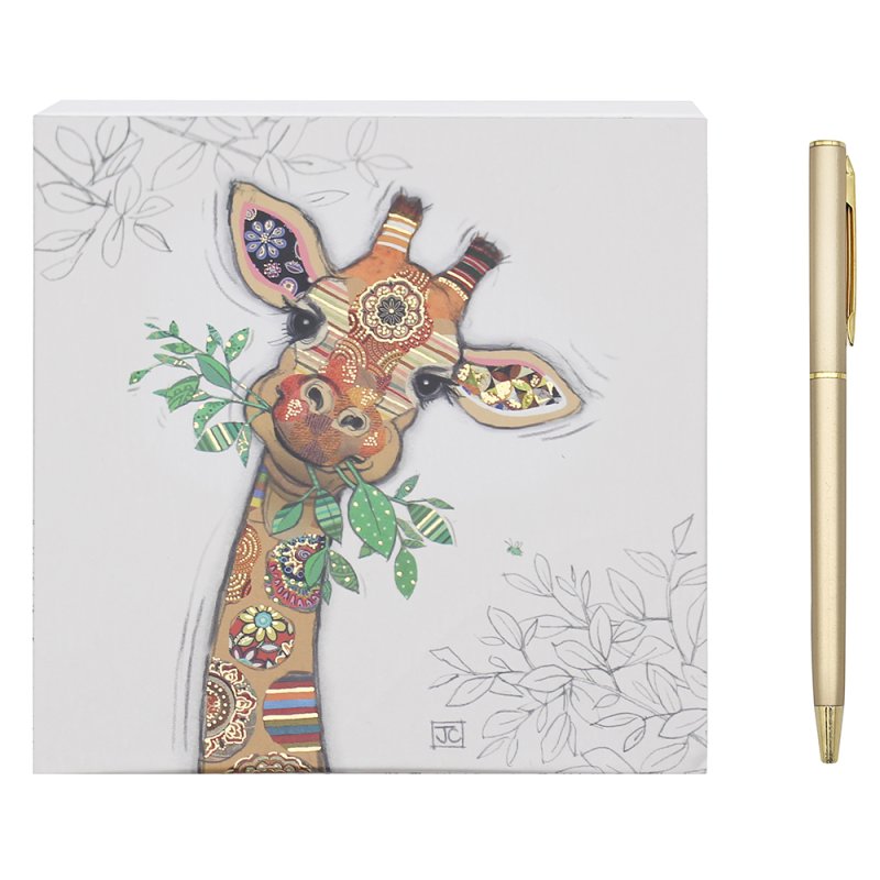 Bug Art Gina Giraffe Stationery Memo Pad With Pen