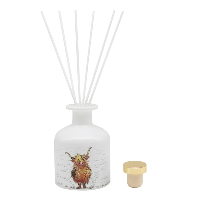 Bug Art Hamish Highland Cow Cashmere & Silk Reed Diffuser