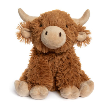 Highland Cow Sitting Hughie The Cow Eco-Friendly Plushie