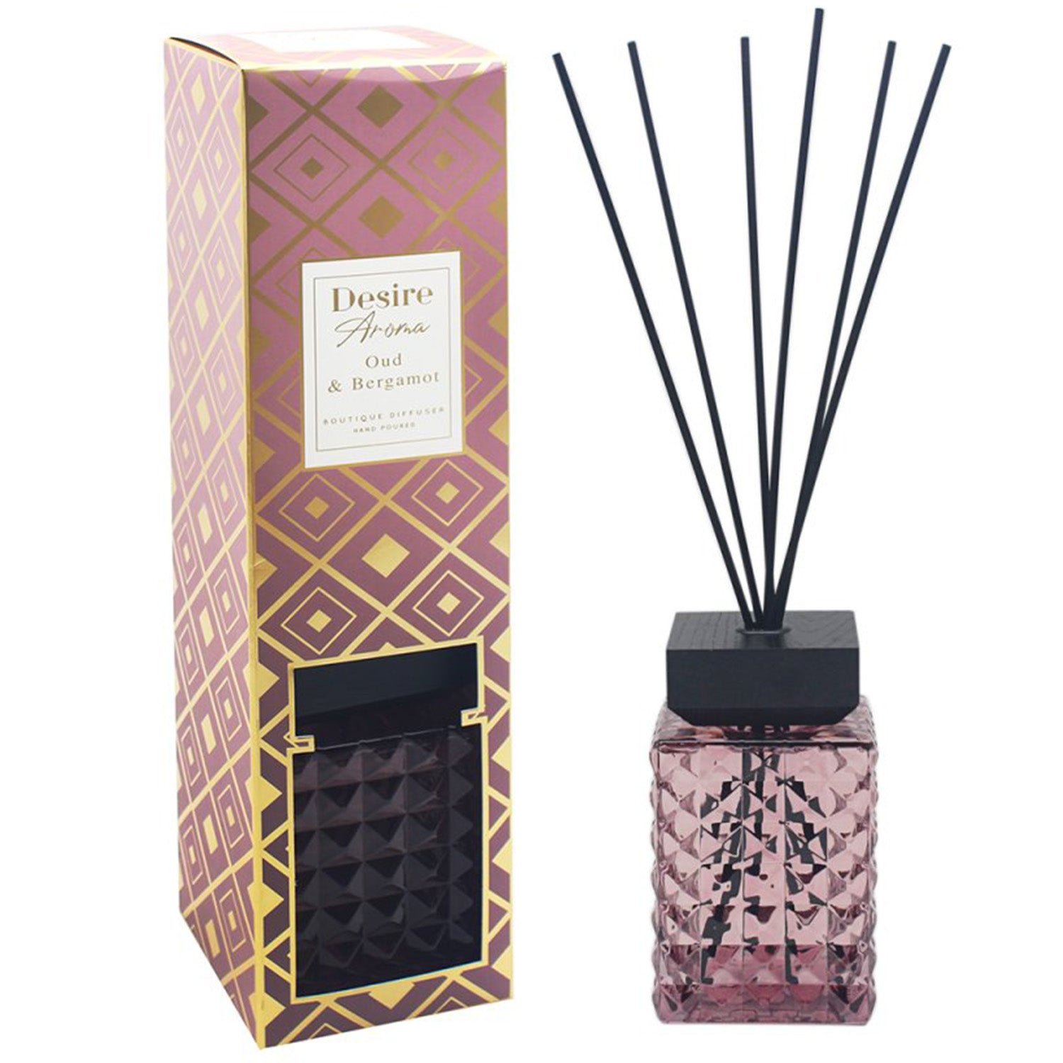 Reed Diffuser 1L Oud & Bergamot Luxury Crystal Glass