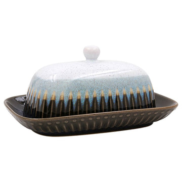 Reactive Glaze Butter Dish and Lid