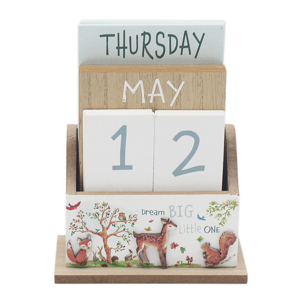 Forest Friends Calendar Wooden Block Perpetual Design
