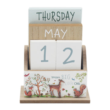 Forest Friends Calendar Wooden Block Perpetual Design