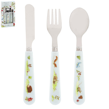 Forest Friends Cutlery Set Kids 3pcs Toddler Fork Utensils