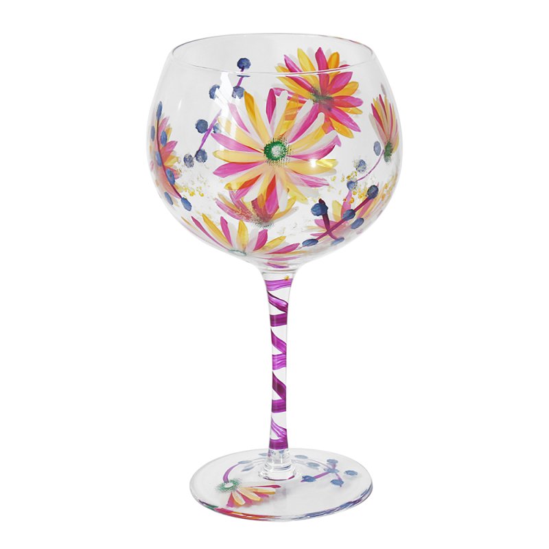 Lynsey Johnstone Summer Daisies Gin Glass