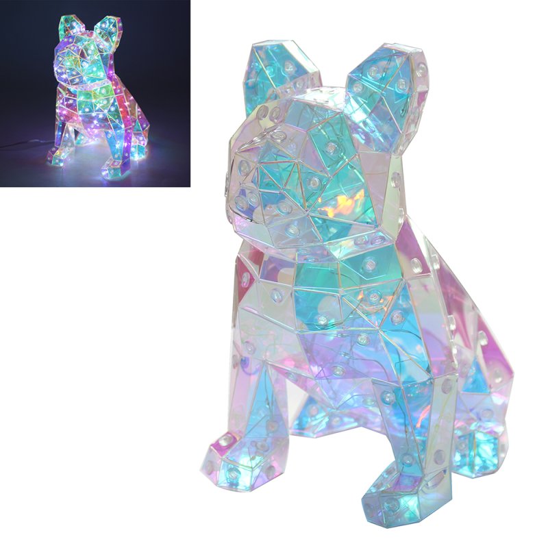 Frenchie Dog Holographic Color Changing Interactive LED Lamp