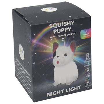 Squishy Puppy Dog Light Changing Touch Lamp Night Light