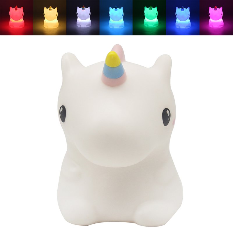 Squishy Unicorn Light Changing Touch Lamp Night Light