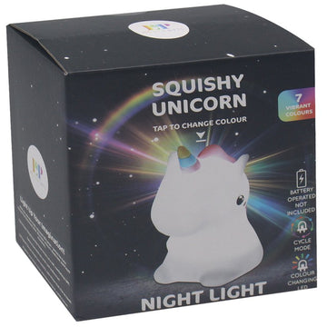 Squishy Unicorn Light Changing Touch Lamp Night Light