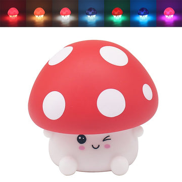 Squishy Mushroom Light Changing Touch Lamp Night Light