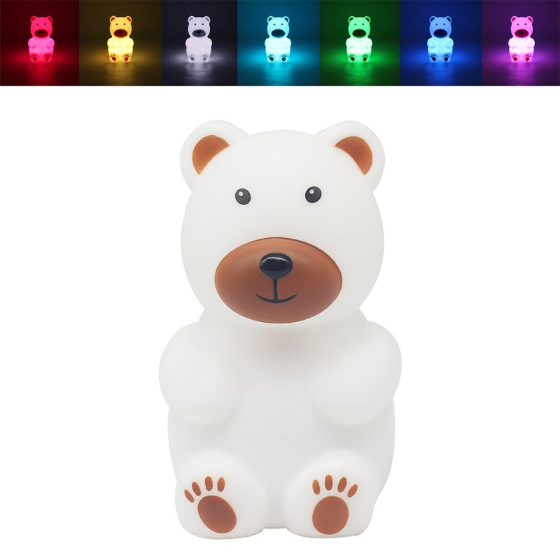 Squishy Bear Light Changing Touch Lamp Night Light